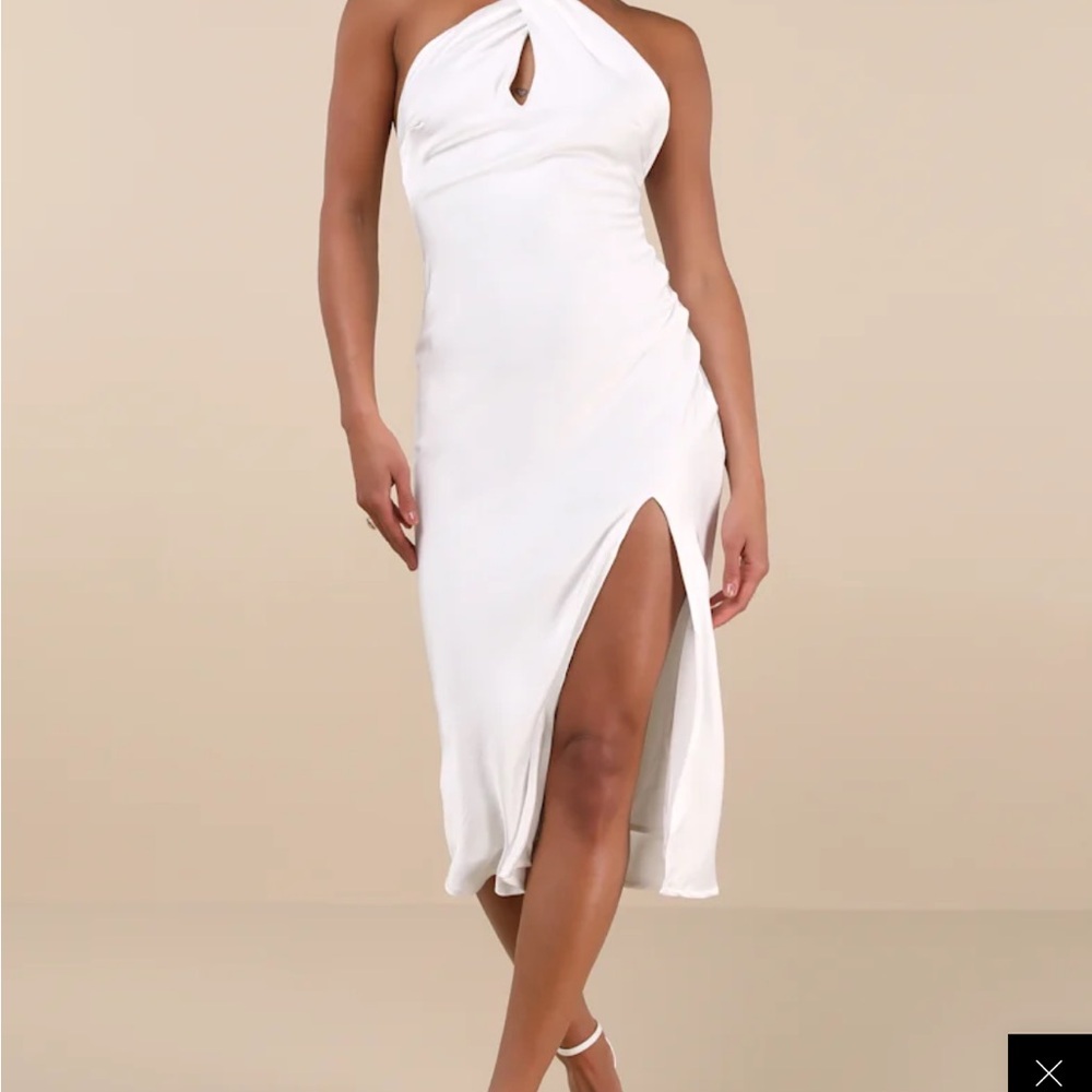 Lulu’s Beyond Classy Satin Midi dress